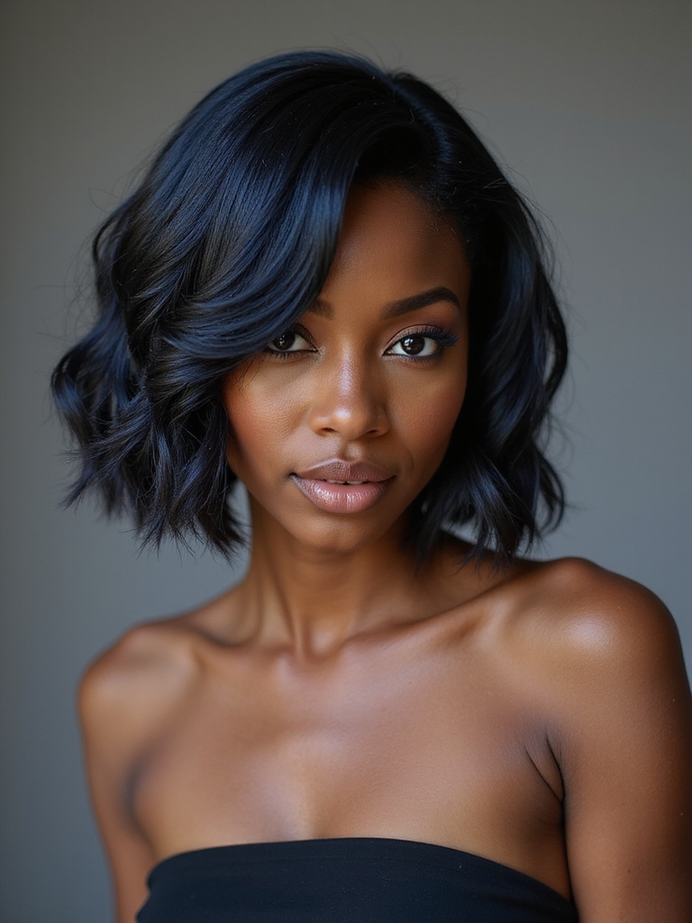 tapered nape jagged fringe