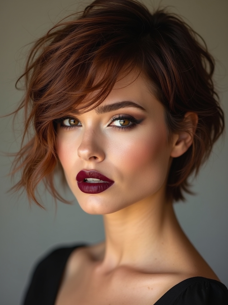 textured choppy edgy bangs