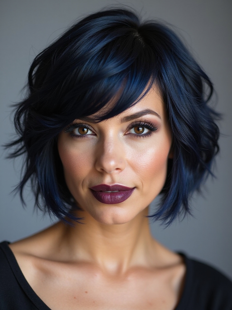 textured choppy stacked bob