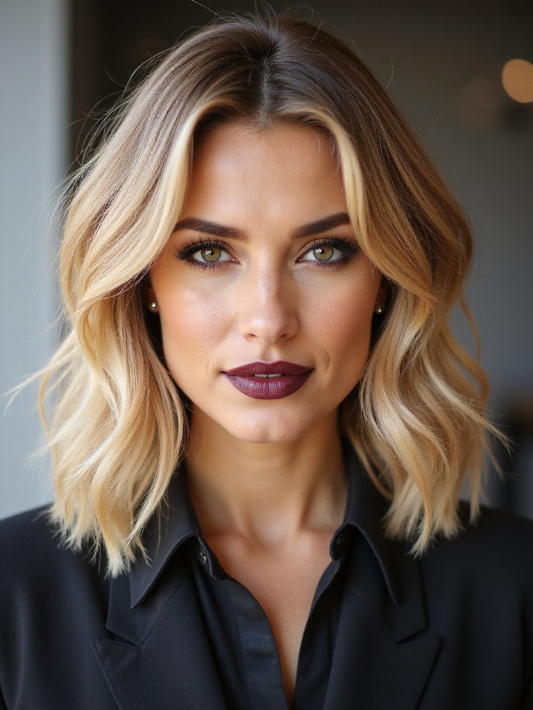 textured effortless long bob