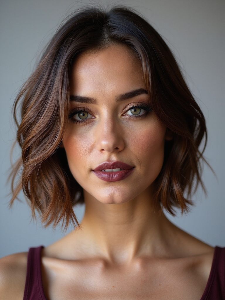 textured layered medium bob