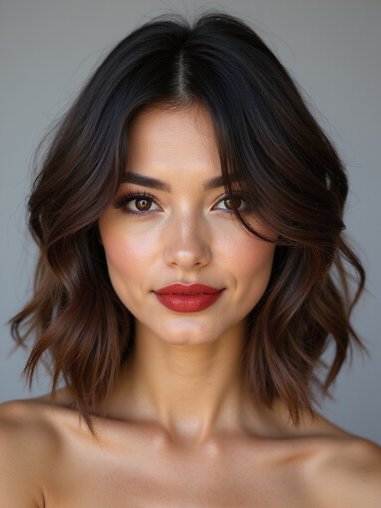 textured lob with layers