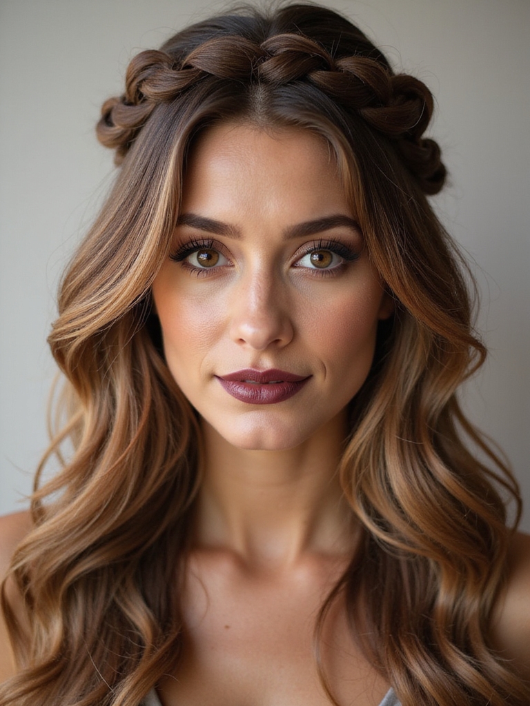 textured loose boho half up