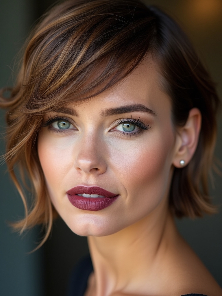 textured low maintenance pixie bob