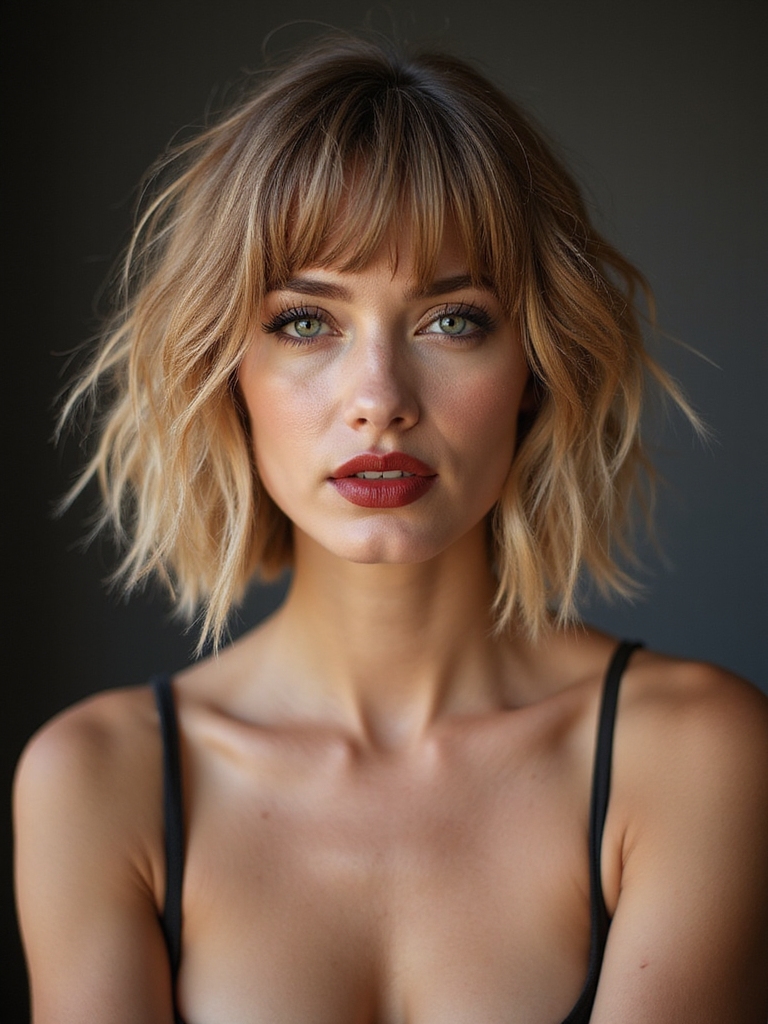 textured low maintenance shag pixie
