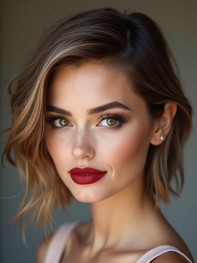 textured stacked bob crown