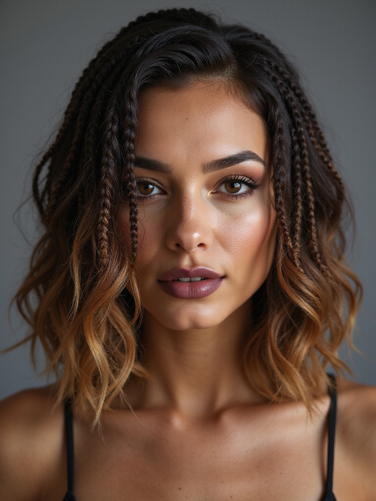 tiny box braids volume