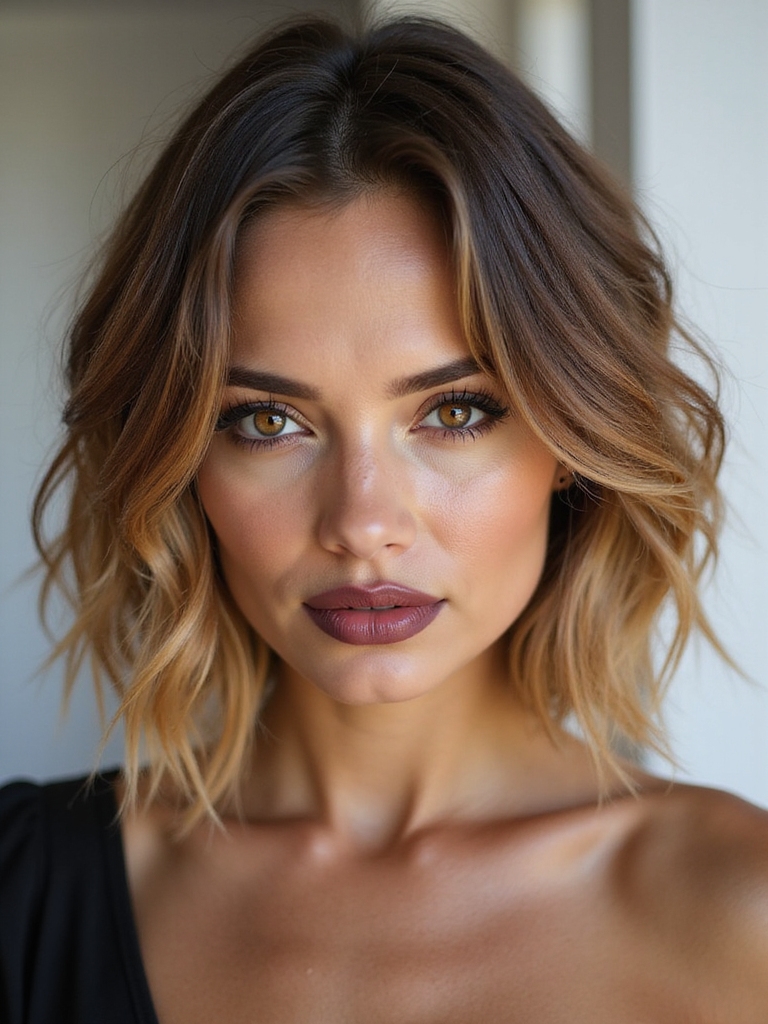 tousled beachy chin bob
