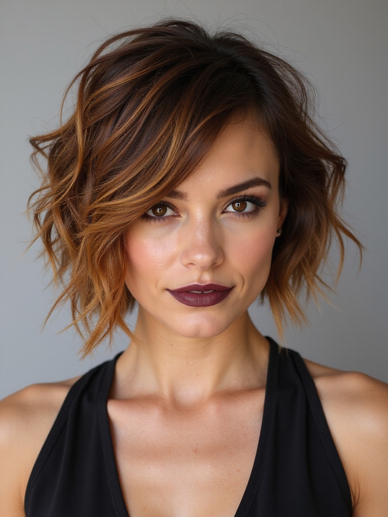 tousled choppy bob techniques