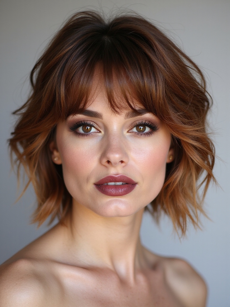 tousled pixie bob textured jawline