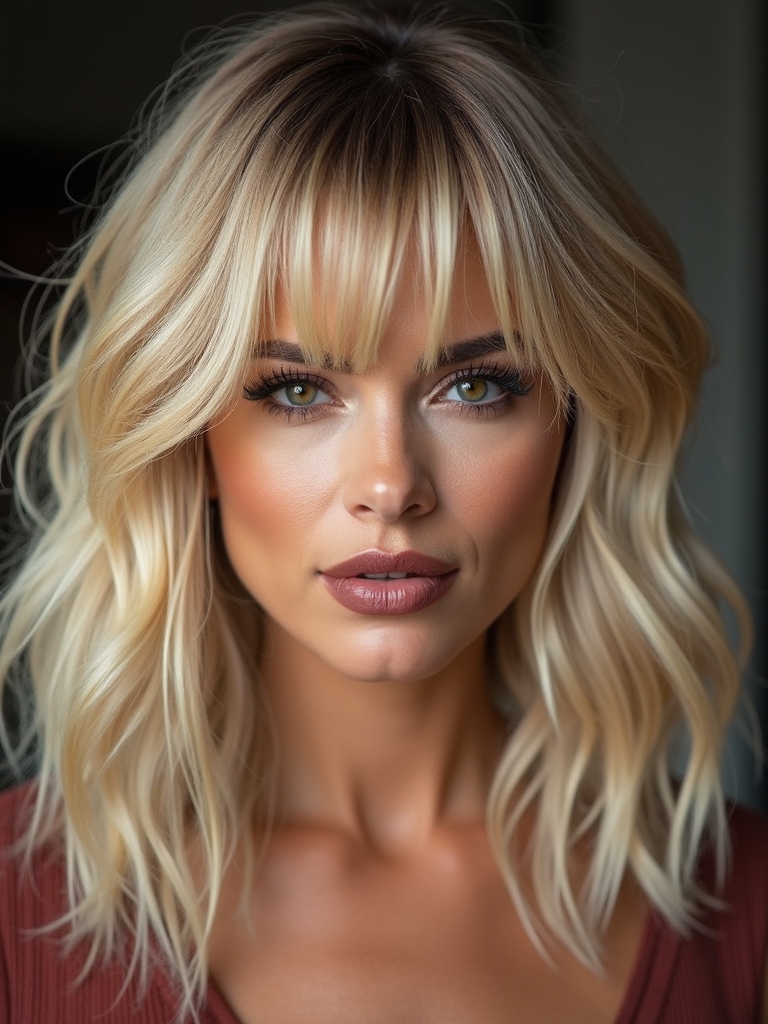 trendy chic shag mullet