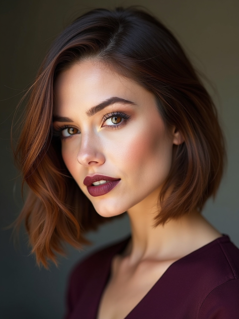 tuckable face framing angled bob