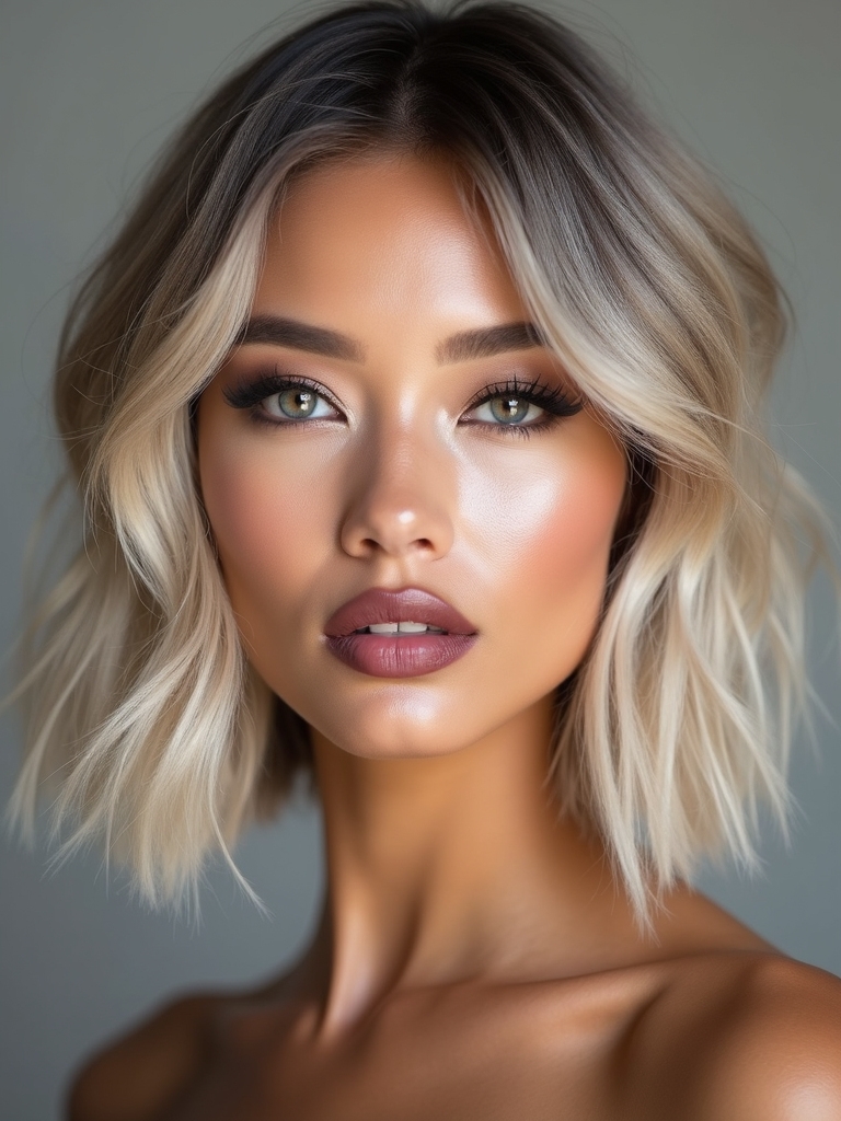 voluminous textured bob styles
