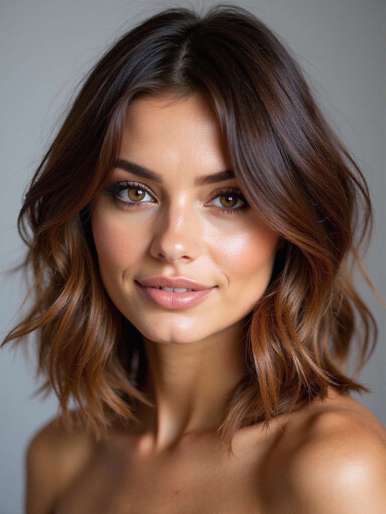 warm caramel face framing highlights