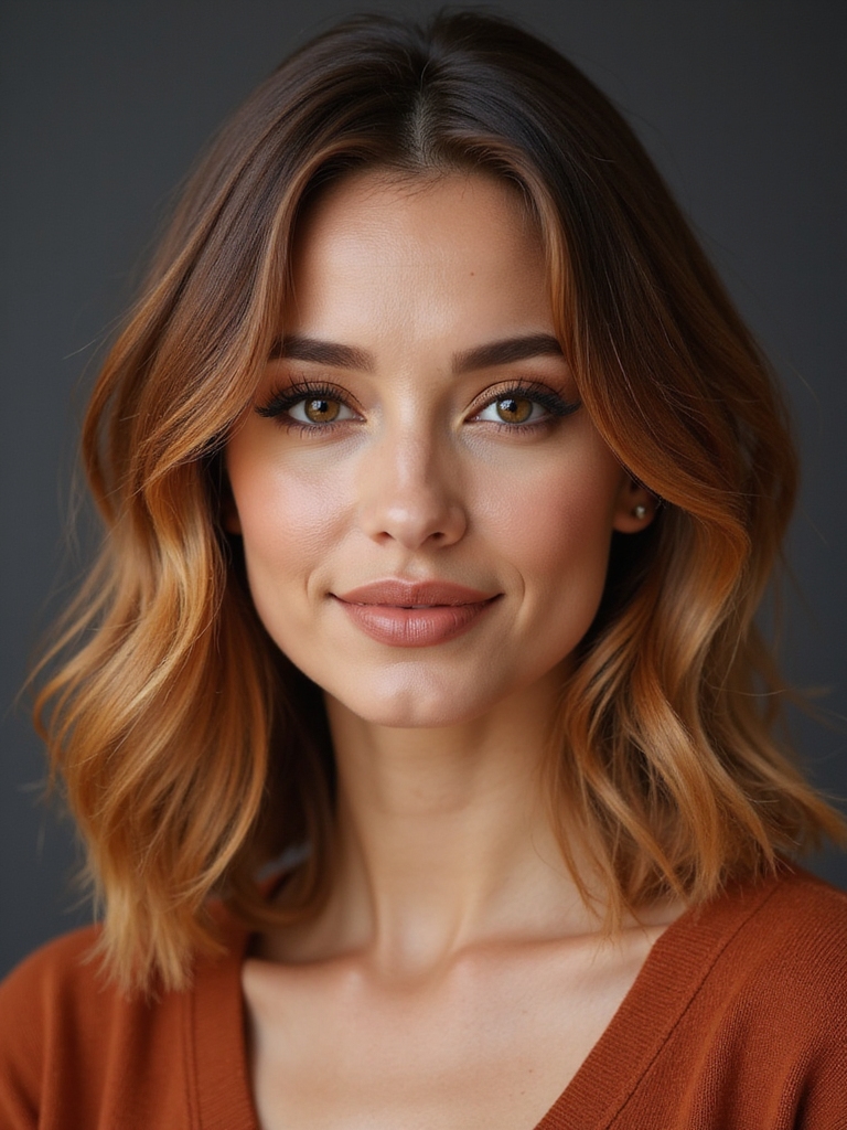 warm copper glow lob