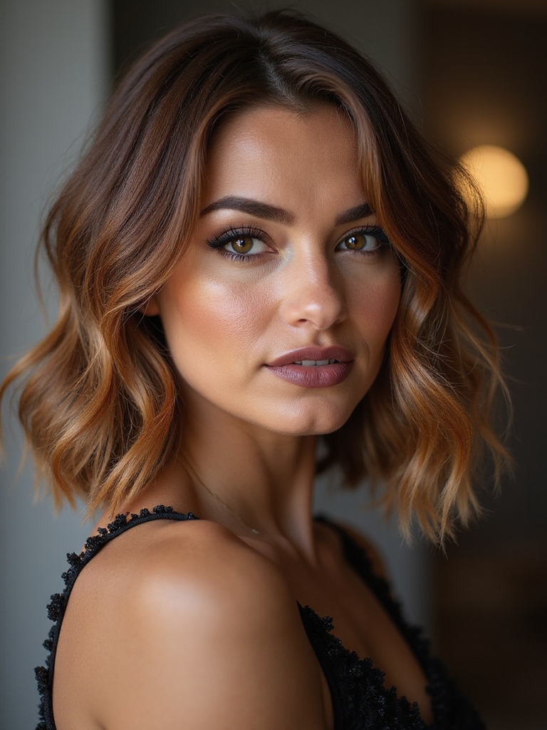 wavy bob with volume