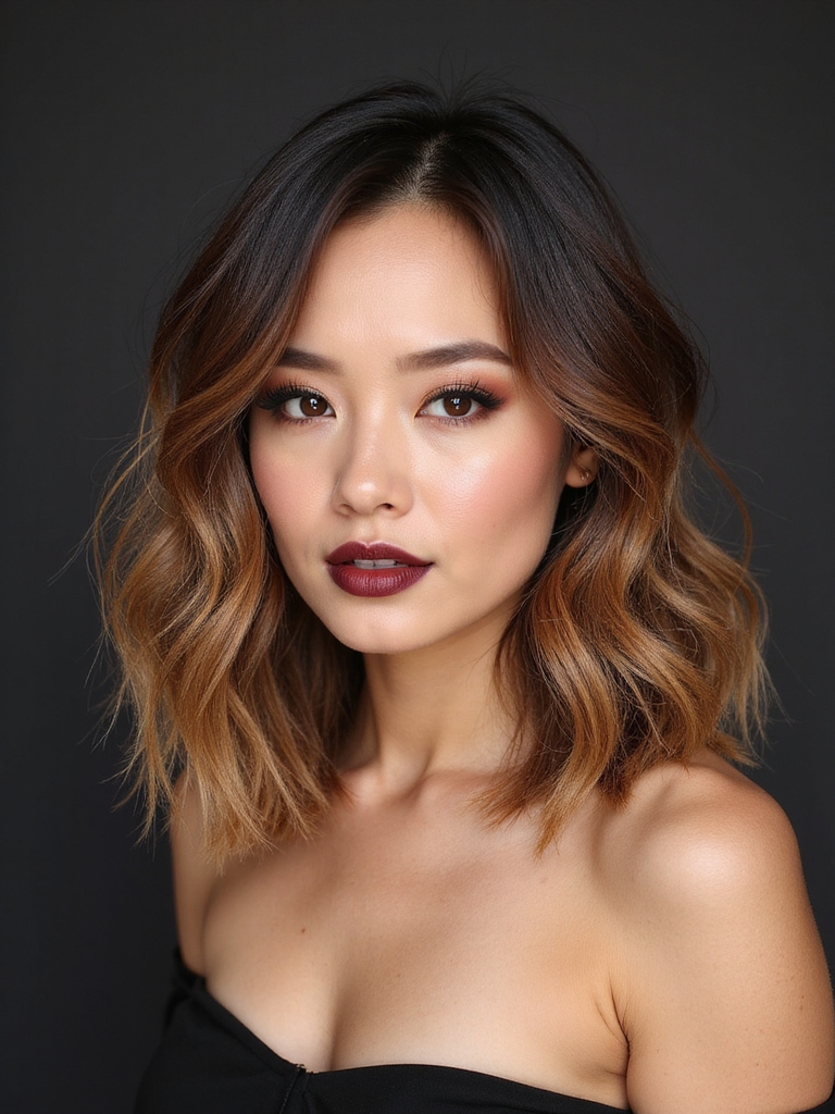 wavy inverted bob with volume