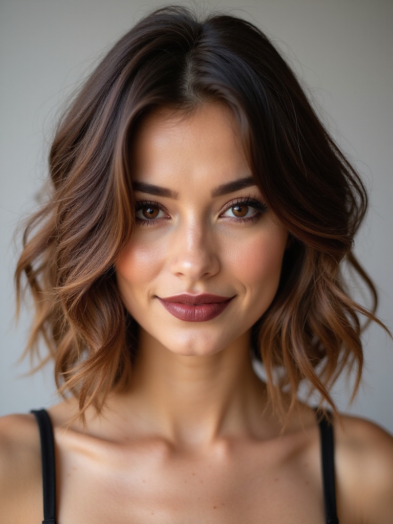 wavy tousled bob styling