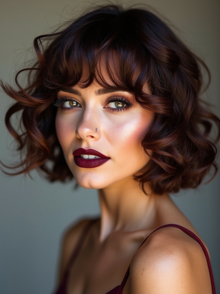 wispy feathered fringe for curls