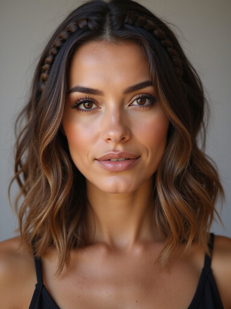 zigzag part with braids